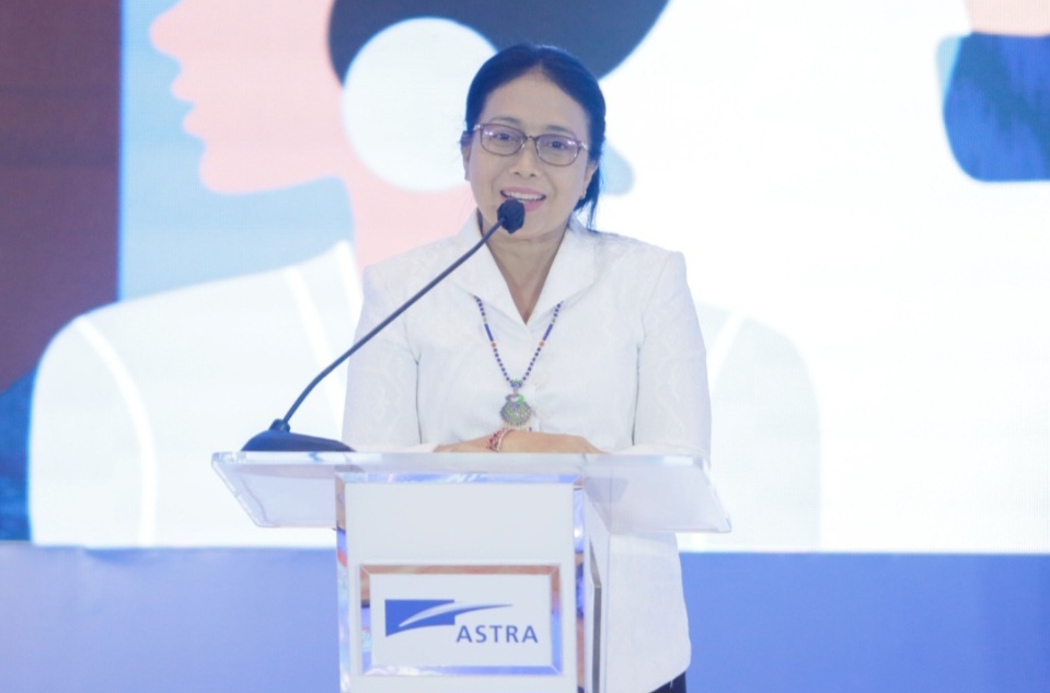 Menteri Pemberdayaan Perempuan dan Perlindungan Anak Republik Indonesia Bintang Puspayoga membuka acara Astra Young Women Network 2024, Senin di Menara Astra Jakarta