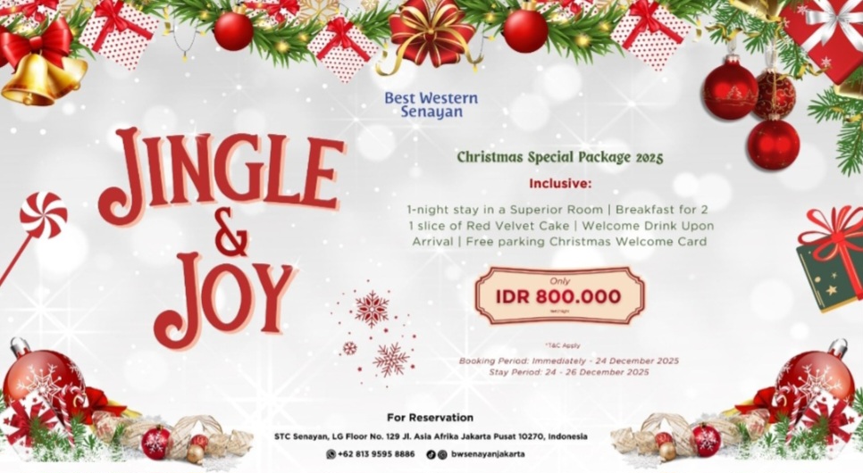 “Jingle & Joy – Christmas Special Package 2025” Best Western Senayan