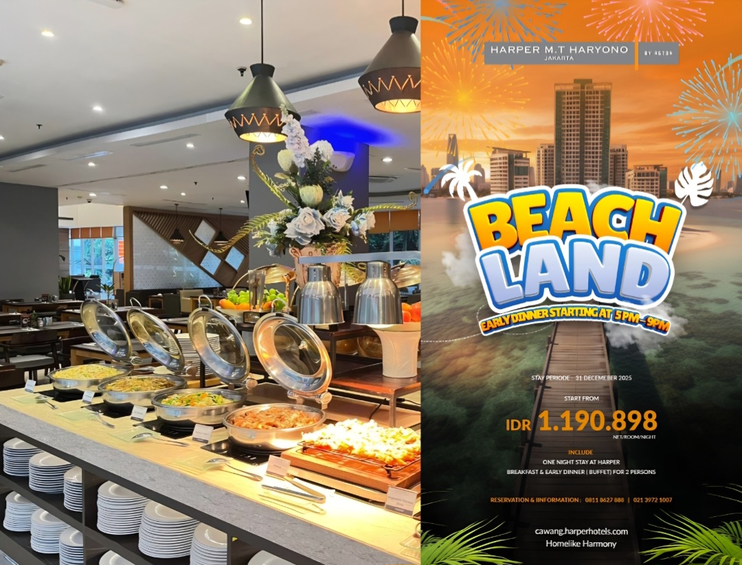 Sambut Pergantian Tahun 2026 Bersama Beachland Early Dinner di Harper MT Haryono Jakarta